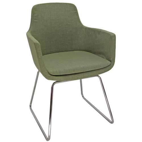 Sedia collettività ERA rivestimentoTGT NOFLAME slittaacciaio,