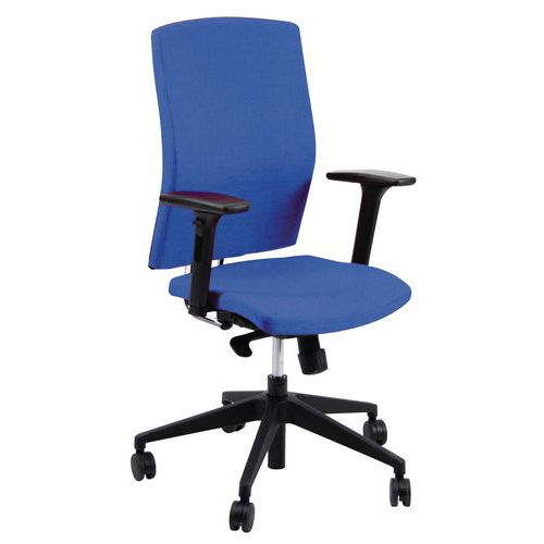 Sedia  EUROPA TARGET NO FLAME blu base nera no bracc.,