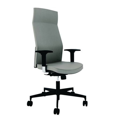 Sedia  EUROPAECO grigio chiaro base chromo no bracc.,