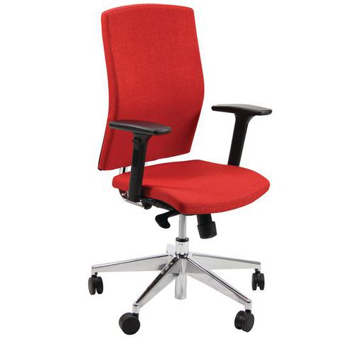 Sedia  EUROPA FILI DI LUCE rosso base chromo no bracc.,