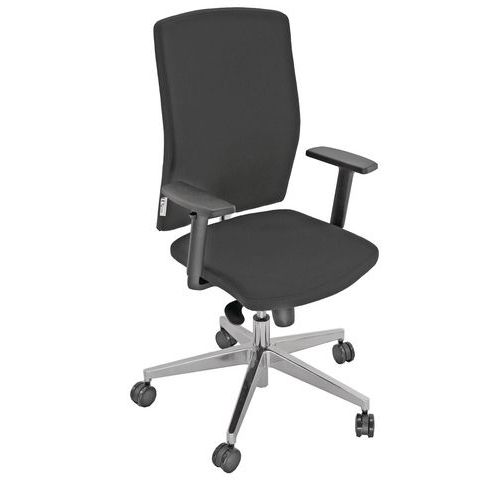 Sedia  EUROPA IGNIFUGO nero base chromo no bracc.,