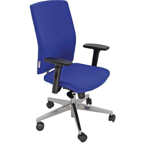 Sedia  EUROPA  TARGET NO FLAME blu base chromo no bracc.,