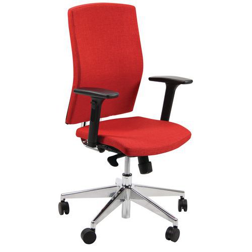 Sedia  EUROPA  TARGET NO FLAME rosso base chromo no bracc.,