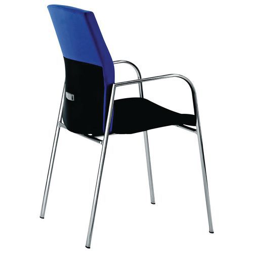 Sedia visitatore EU IGNIFUGO blu,