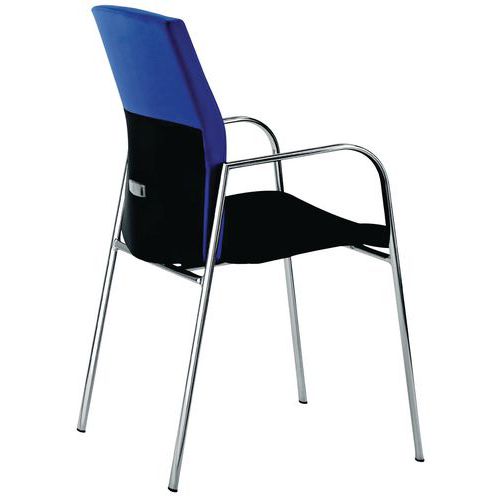 Sedia visitatore EU TARGET NO FLAME blu,