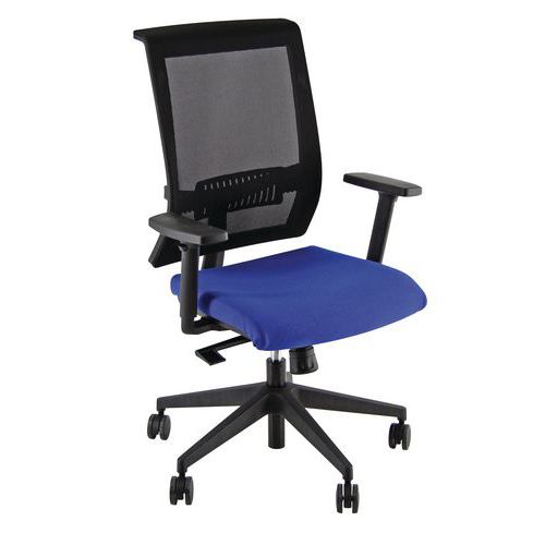 Sedia semidirez.GALATEAbluIGNIF sch.alto base nero no brac,