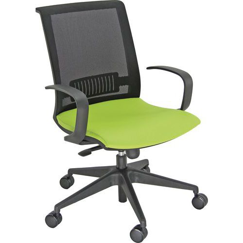 Sedia semidirezGALATEA verdeIGNIFsch.Basso base nero no brac,