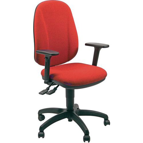 Sedia GIANO rosso IGNIFUGO no braccioli,