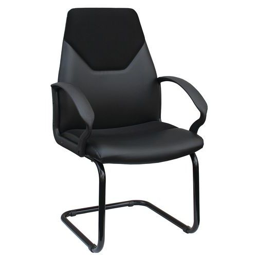 Sedia  GURU FILI DI LUCE NERO SLITTA braccioli inclusi,