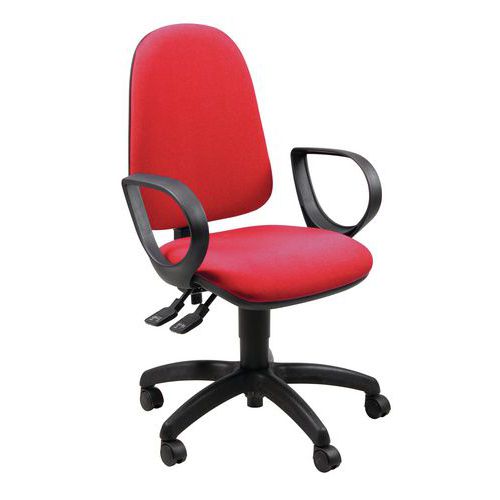 Sedia JupiterrossoECOLTRno braccprofondità 45cm,