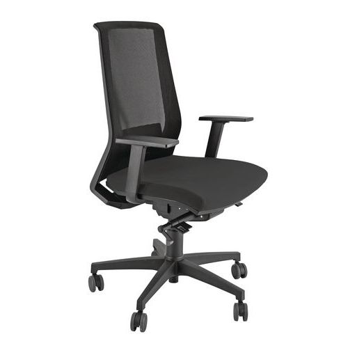 Sedia LIGHT ECO nero braccioli opz,