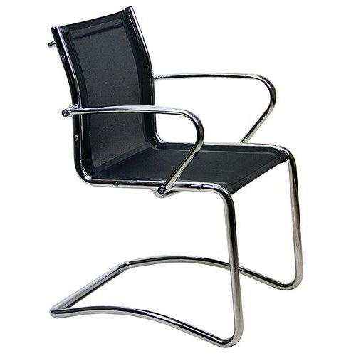 Sedia  POLLUX pro  RETE nero slitta,