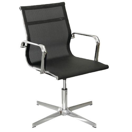 Sedia  POLLUX SPACE RETE nero girevole su base,