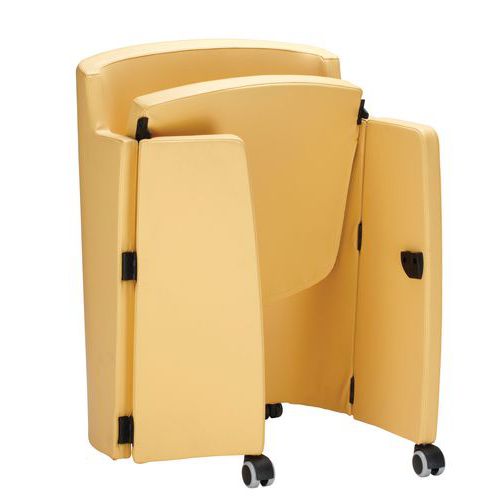 Sedia SMART PELLE giallo richiudibile,