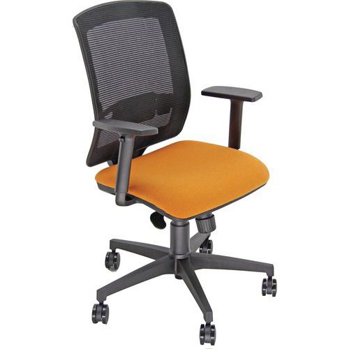 Sedia MOLLY IGNIFUGO arancione bracc.opz,