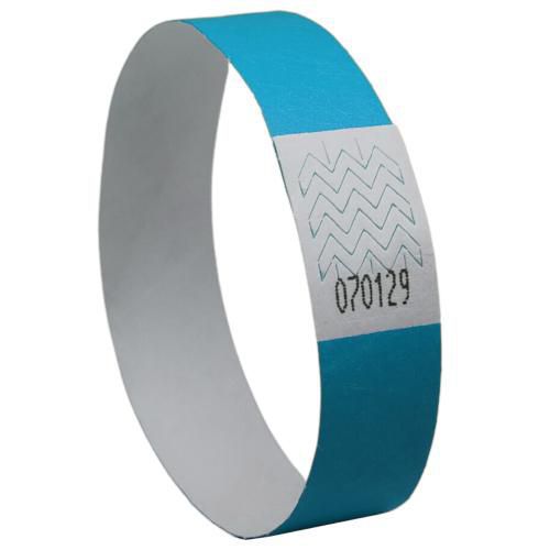 500 braccialetti indistruttibili in carta Tyvek blu,