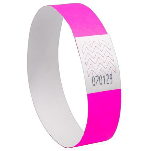 500 braccialetti indistruttibili in carta Tyvek rosa,