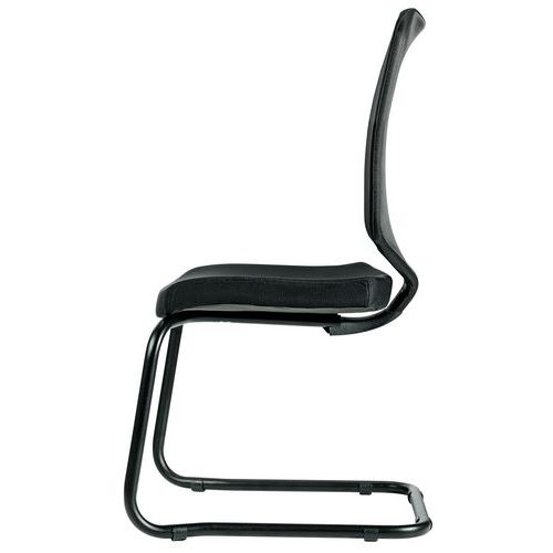 Sedia NEWAIR IGNIFUGO nero bracc. Opz.,