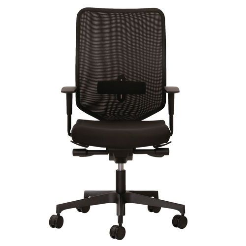 Sedia NEWAIR ECO LEATHER nero bracc. Opz.,