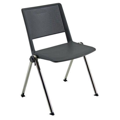 Sedia REVOLUTION PPL nero bracc.opz.,