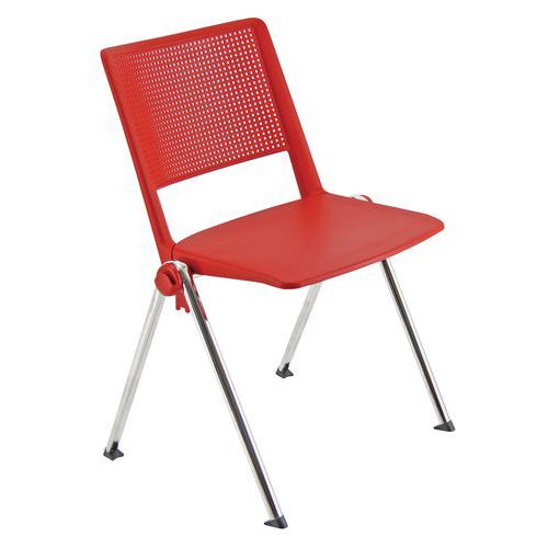 Sedia REVOLUTION PPL rosso bracc.opz.,