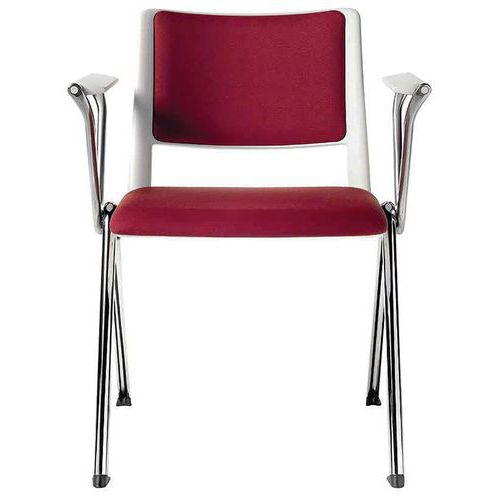 Sedia REVOLUTION FILI DI LUCE rosso bracc.opz. Imbottita,