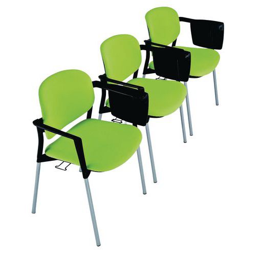 Sedia STEP ECO verde con scrittoio,