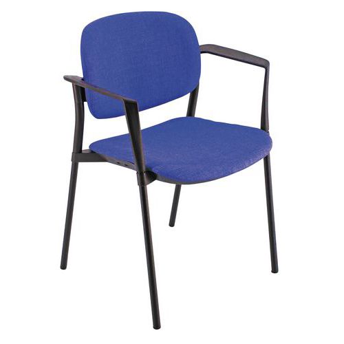 Sedia STEP TARGET NO FLAME blu struttura nera,