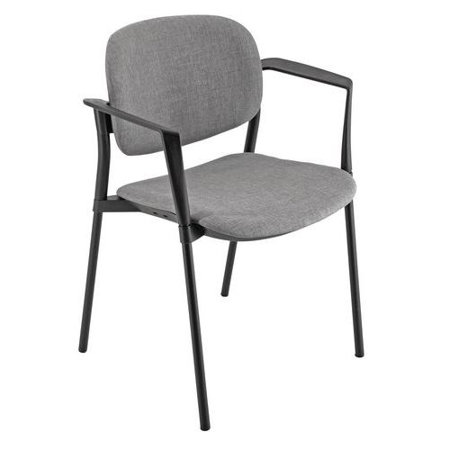 Sedia STEP TARGET NO FLAME grigio struttura nera,