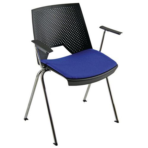 Sedia STRIKE PPL blu con braccioli,