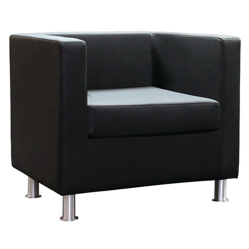 Divano PRAGMA ECO LEATHER nero 1 posto,