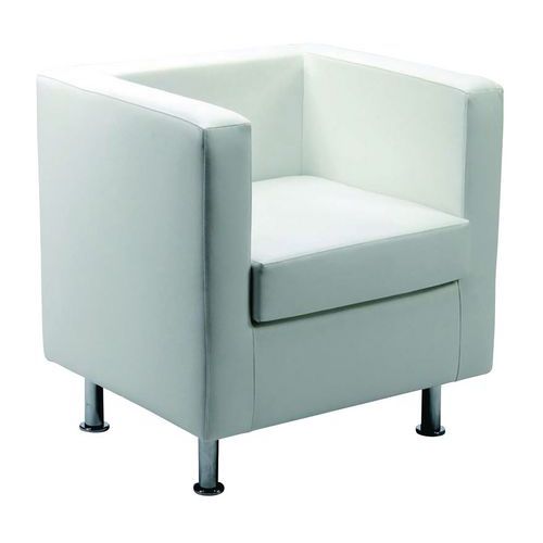 Divano PRAGMA ECO LEATHER bianco 1 posto,