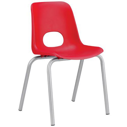 Sedia TEDDY  PPL rosso alt. 76 cm,