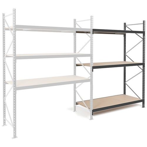 Scaffalatura elem. succ. Rayvol 2500x2700x600 3 liv. truc.,