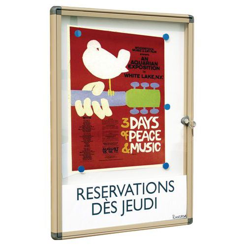 Mini bacheca per esterni Alcor sabbia Formato A4 4 fogli,