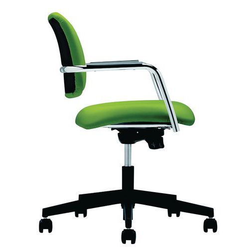 Sedia LITHIUM TARGET NO FLAME verde con braccioli,