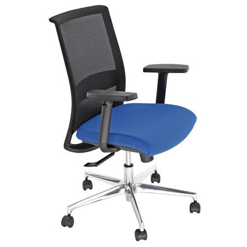 Sedia VAPOR FILI DI LUCE blu base cromo bracc.opz,