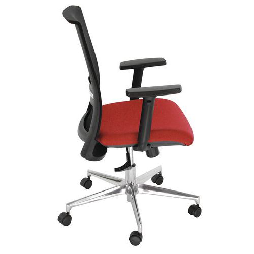 Sedia VAPOR FILI DI LUCE rosso base cromo bracc.opz,