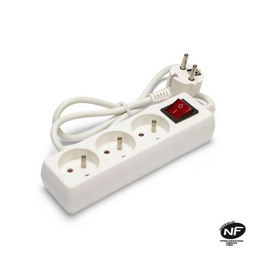 Multipresa 3x16A con interruttore, 1m,