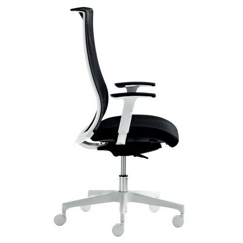 Sedia WING FILI DI LUCE nero 4 blocchi  bracc.opz.,