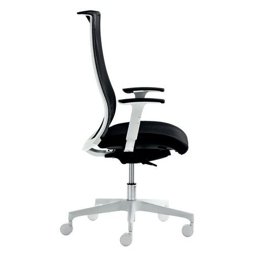 Sedia WING IGNIFUGO nero 4 blocchi  bracc.opz.,