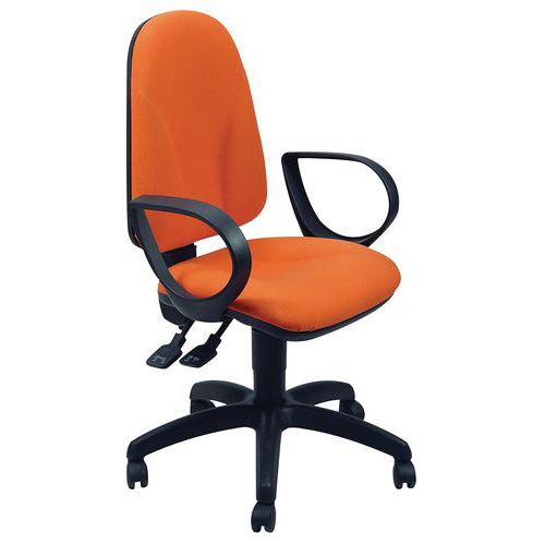 Sedia TEAM ECO arancione schienale sagomato bracc.opz,