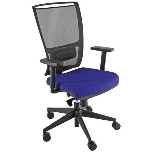 Sedia ZOE ECO blu base nero bracc.opz.,