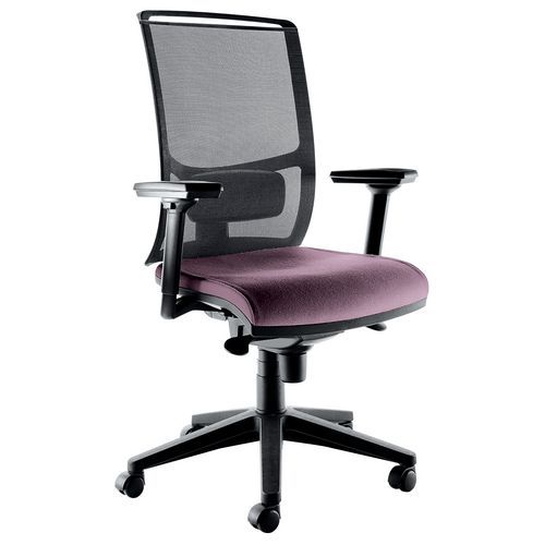 Sedia ZOE IGNIFUGO bordeaux base nero bracc.opz.,