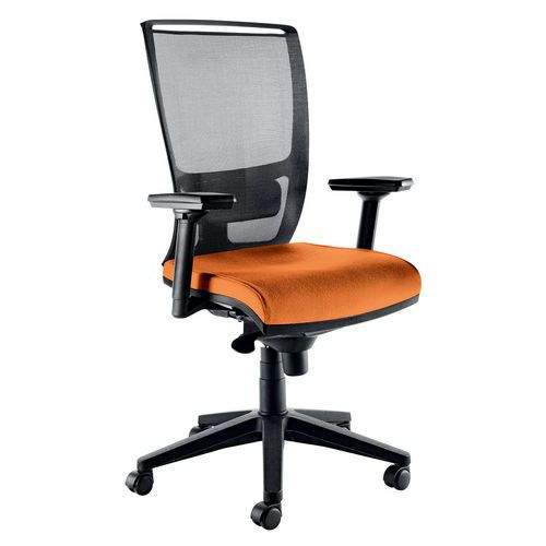 Sedia ZOE TARGET NO FLAME arancione base nero bracc.opz.,