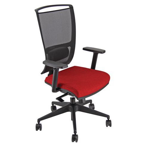 Sedia ZOE TARGET NO FLAME rosso base nero bracc.opz.,