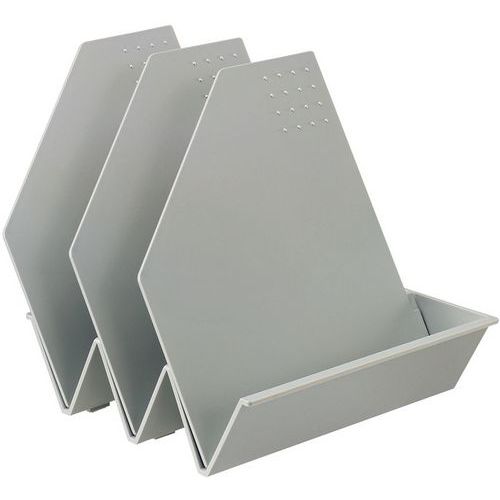 Separatore 3 Scomparti Alluminio Grigio,