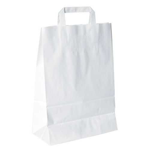 Sacchetto di carta kraft Col.: bianco A: 35 cm,