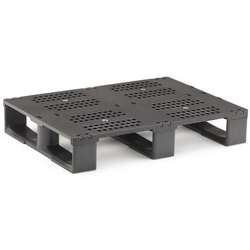 Pallet nero medio e riciclato - 600x800x160mm,