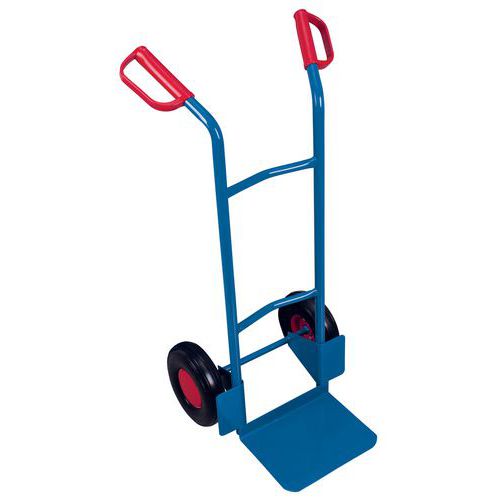 Carrello in acciaio - Ruote pneumatiche - Portata 200 kg,
